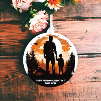 Personalised Father And Child Silhouette Decoration, 2 of 2