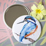 Inky Kingfisher Pocket Compact Mirror, thumbnail 1 of 5