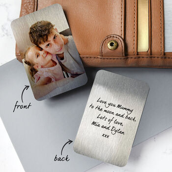 Personalised Wallet Or Purse Double Sided Photo Cards, 3 of 5