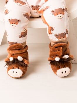 Neutral Highland Cow Romper, 4 of 5