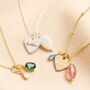 Personalised Heart And Crystal Charm Necklace, thumbnail 1 of 7