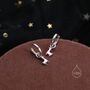 Cute Llama Huggie Hoop Earrings In Sterling Silver, thumbnail 6 of 9