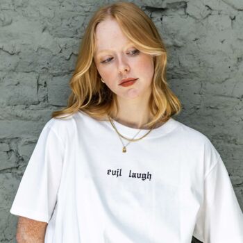 Evil Laugh Slogan T Shirt, 3 of 3