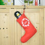 Dog Christmas Wreath Stocking, thumbnail 1 of 2