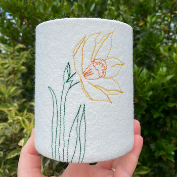 Daffodil Embroidered Lantern, 2 of 3