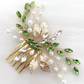 Green And Gold Hair Comb, 6 of 6
