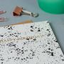 Black And White Speckle Happy Birthday Card, thumbnail 2 of 2