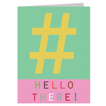 Mini Hashtag Hello There Card, 2 of 5