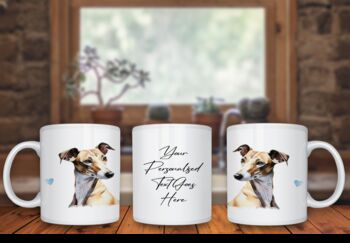 Personalised Greyhound Dog Hearts Pet Gift Mug, 2 of 2