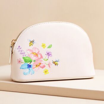 Small Pink Floral Bee Wash Bag, 4 of 4