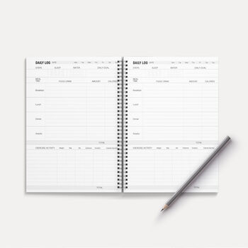 Personalised Fitness Journal Washed Black, 6 of 7