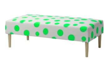Hand Painted Upholstered Polka Dot Coffee Table Ottoman, 9 of 11