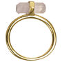 Sterling Silver 18ct Gold Plated Rose Quartz Ring, thumbnail 4 of 5