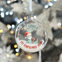 Alphabet Baby's 1st Christmas Snow Filled Glass Bauble, thumbnail 2 of 6