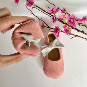 Rosa Silver Suede Baby Shoes With Keepsake Box, 5 of 5