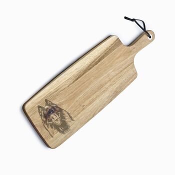 Personalised Belgian Shepherd Engraved Acacia Serving Board, 3 of 6