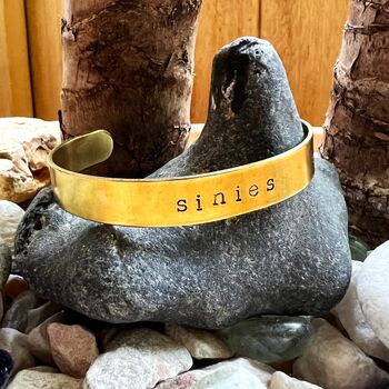 Personalised Brass Bangle Jewellery Gift, 4 of 5
