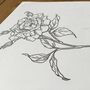 Hand Illustrated Rose Flower Print, thumbnail 3 of 8