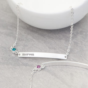 Personalised Silver Birthstone Crystal Bracelet, 3 of 12