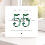 Emerald Wedding Anniversary Card, 55th Anniversary, Mum Dad, thumbnail 1 of 2