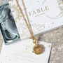 Zodiac And Star Sign Spinner Necklace In Gold, thumbnail 10 of 12