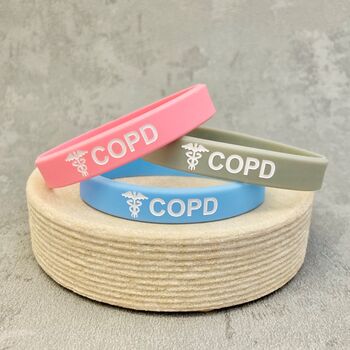 Copd Silicone Medical Alert Wristband, 5 of 10