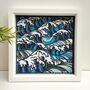 Framed Hand Made Paper Cut Wave Art, thumbnail 2 of 9