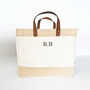 Simple Monogram Initials Luxury Tote Bag, thumbnail 4 of 8