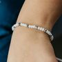 Adjustable White Crystal Beads Elegant Daily Bracelet, thumbnail 1 of 8