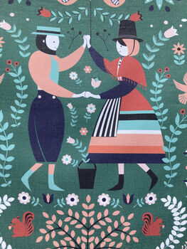 Tea Towel 100% Cotton Welsh Folk Art Design, 2 of 12