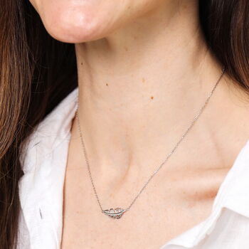 Stainless Steel Feather Pendant Necklace, 2 of 6