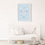 Cute Bear Personalised Name And Date Print, thumbnail 10 of 10