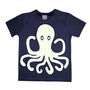 Octopus Glow In The Dark Interactive Tshirt, thumbnail 2 of 4