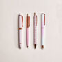 Pink And Rose Gold Four Piece Metal Pen Set, thumbnail 2 of 8