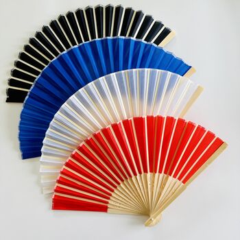 Personalised Red Folding Silk Fan For Women, 9 of 12