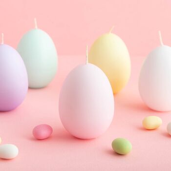 Pastel Egg Candles In An Egg Box, 3 of 12