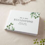 Green Eucalyptus Personalised Surname Wedding Guest Book, thumbnail 1 of 3