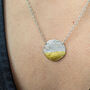 Handmade Silver Gold Round Pendant Necklace, thumbnail 9 of 9