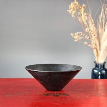 6th Anniversary Gift, Iron Conical Bowl, 6 of 11