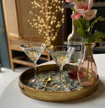 Set Of Two Deco Cocktail Glasses, 4 of 5