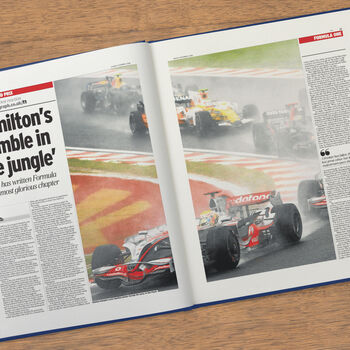 Formula One Personalised F1 Gift Newspaper Book, 11 of 12