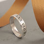 Roman Numerals Silver Band Ring, thumbnail 5 of 9