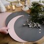 Pair Of Leather Textured Reversible Grey Pink Placemats, thumbnail 1 of 6