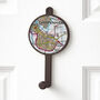 Personalised UK Postcode Map Wall Coat Hook, thumbnail 3 of 6