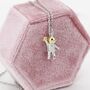 Sterling Silver Astronaut Pendant Necklace, thumbnail 4 of 10