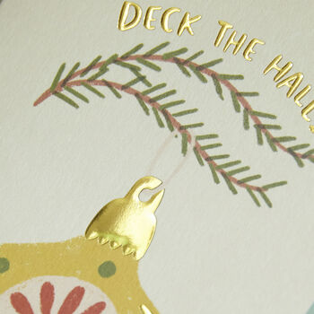 'Deck The Halls' Christmas Card, 2 of 2