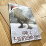 Funny T Rex Christmas Card, thumbnail 5 of 5