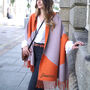 Personalised Orange To Grey Cashmere Mix Blanket Scarf, thumbnail 1 of 1