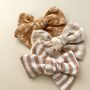 Toffee Stripe Hair Bow, thumbnail 2 of 3