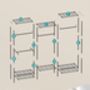 Clothes Rack Metal Hanging Rails Open Wardrobe Storage, thumbnail 10 of 12